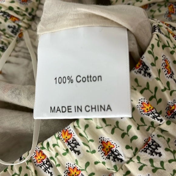 Revolve Kourt Fefe Floral 100% Cotton Set Crop Top and Shorts w Pockets Size S - Picture 14 of 14